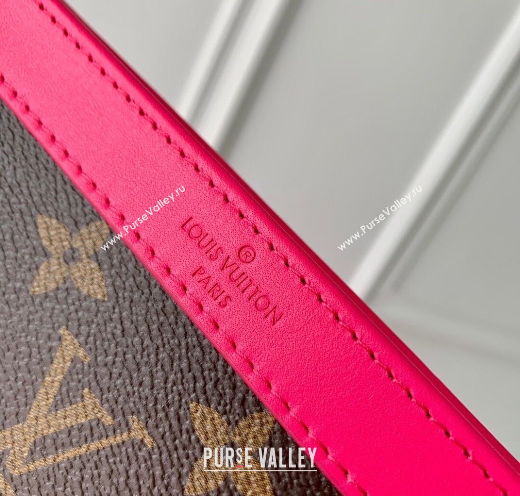 Louis Vuitton Mens Gaston Wearable Wallet Mini Bag in Monogram Macassar Canvas M12813 Dark Pink 2025 (KI-250121045)