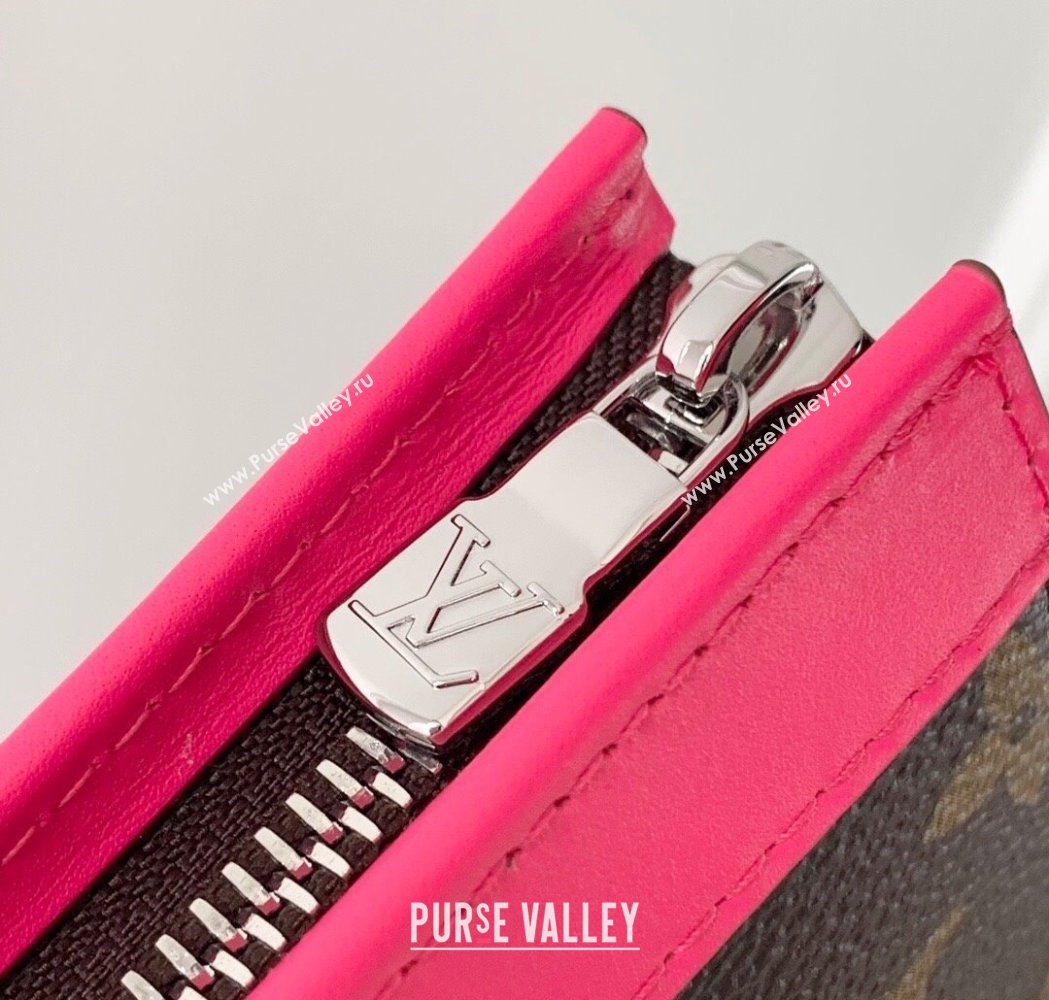 Louis Vuitton Mens Gaston Wearable Wallet Mini Bag in Monogram Macassar Canvas M12813 Dark Pink 2025 (KI-250121045)