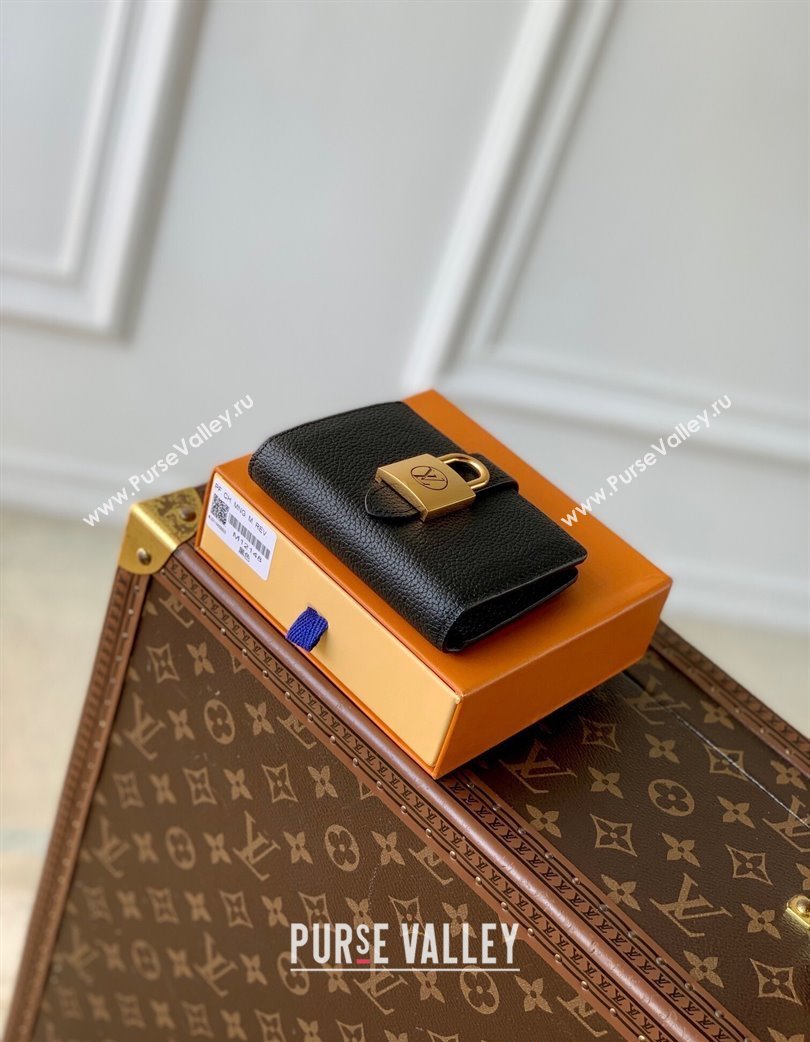 Louis Vuitton Low Key Compact Wallet with Padlock M12148 Black 2025 (KI-250121047)