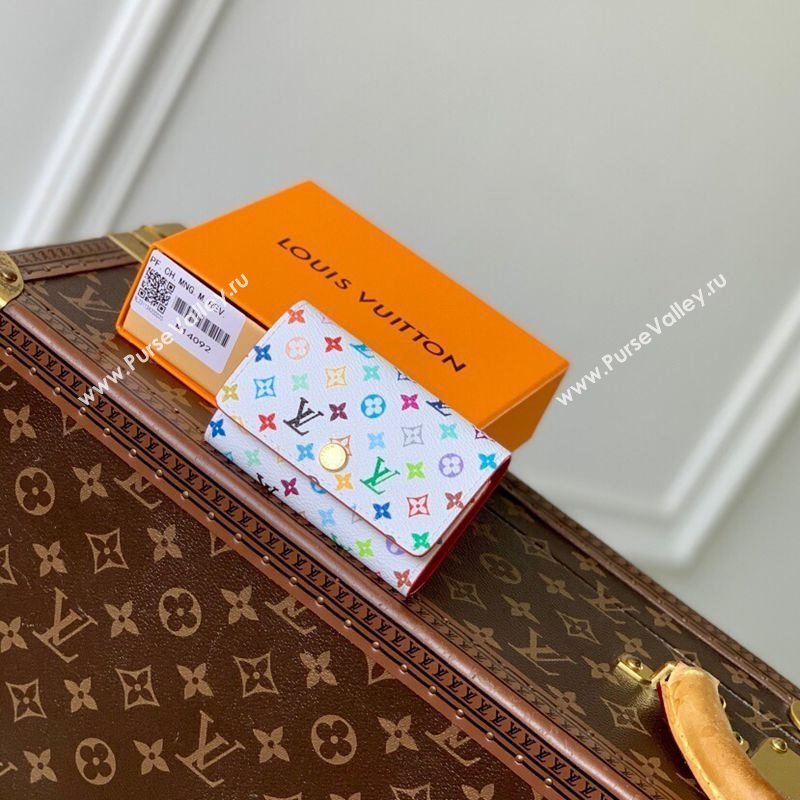 Louis Vuitton LV x TM Multicle 6 Wallet in Multicolored Monogram Canvas White 2025 M14092 (KI-250120017)