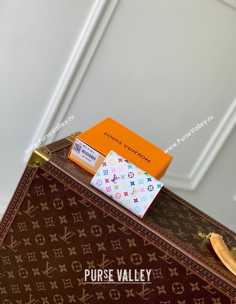 Louis Vuitton LV x TM Multicle 6 Wallet in Multicolored Monogram Canvas White 2025 M14092 (KI-250120017)