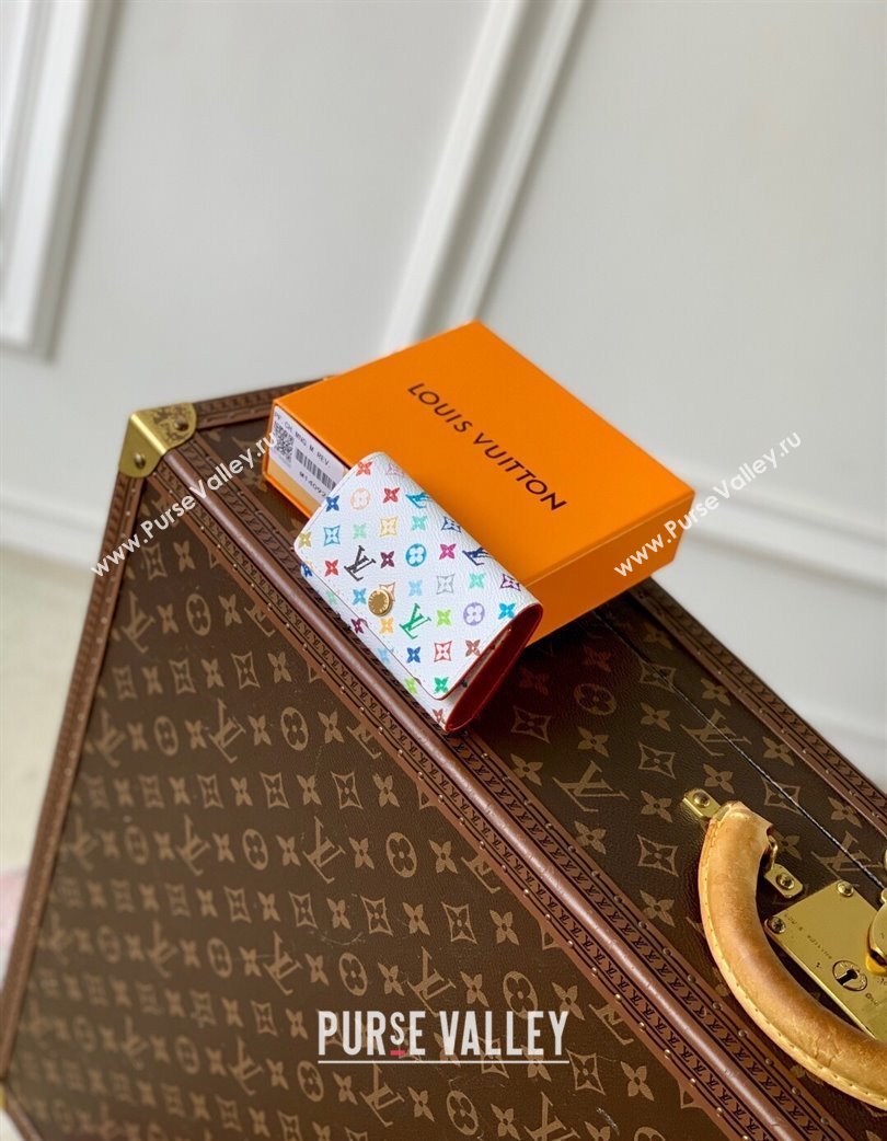 Louis Vuitton LV x TM Multicle 6 Wallet in Multicolored Monogram Canvas White 2025 M14092 (KI-250120017)