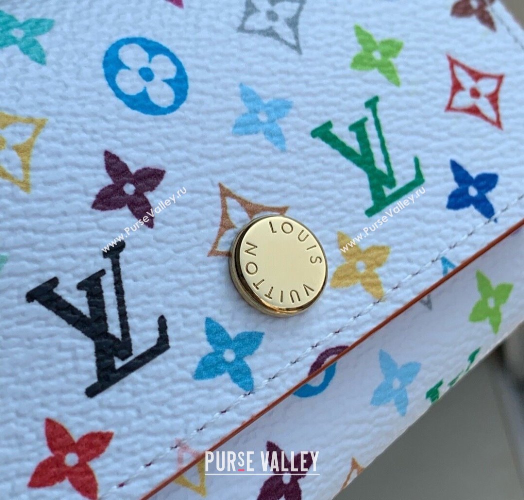 Louis Vuitton LV x TM Multicle 6 Wallet in Multicolored Monogram Canvas White 2025 M14092 (KI-250120017)