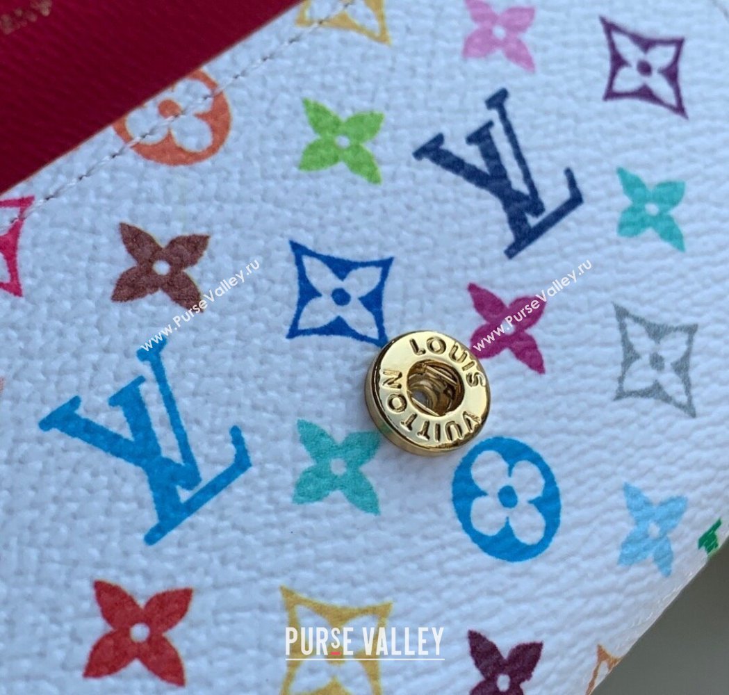 Louis Vuitton LV x TM Multicle 6 Wallet in Multicolored Monogram Canvas White 2025 M14092 (KI-250120017)