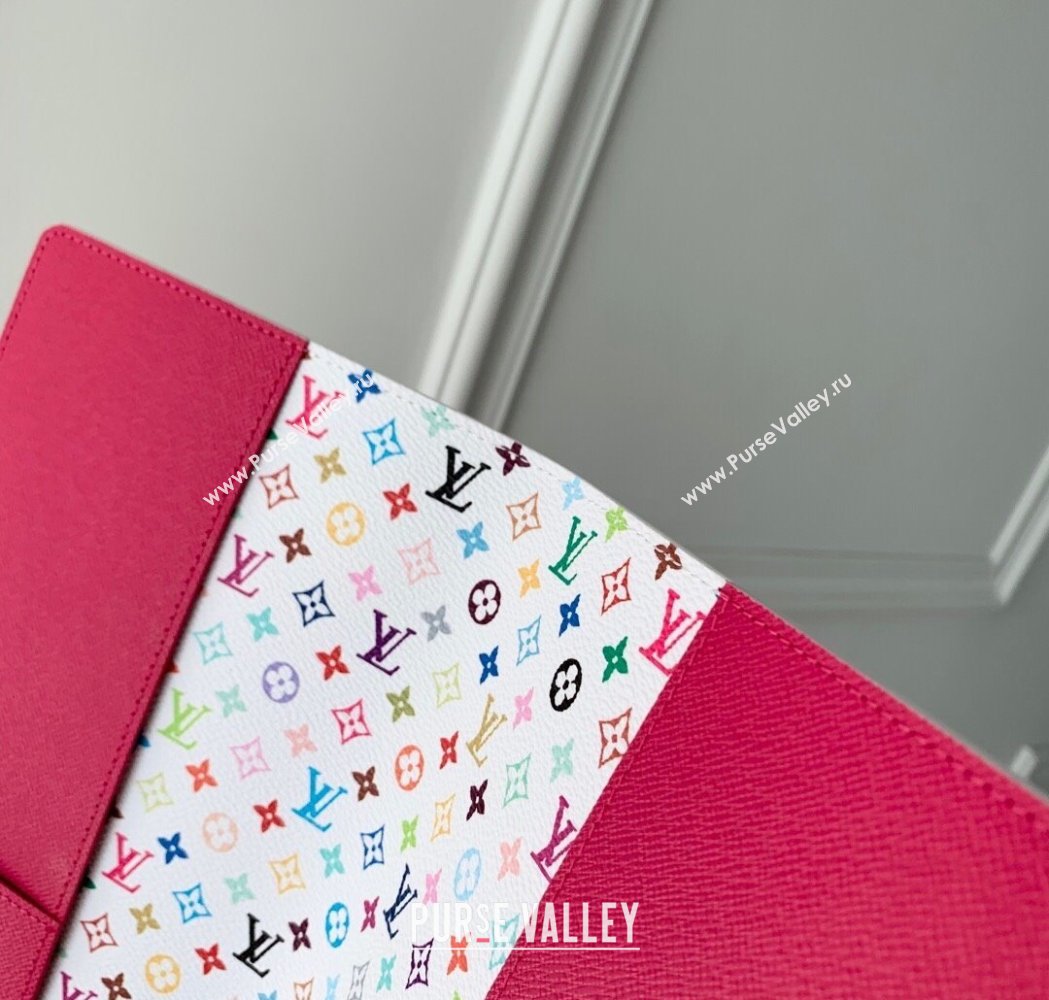 Louis Vuitton LV x TM Monogram Multicolore Emily Notebook Cover MM White 2025 GI1299 (KI-250120018)