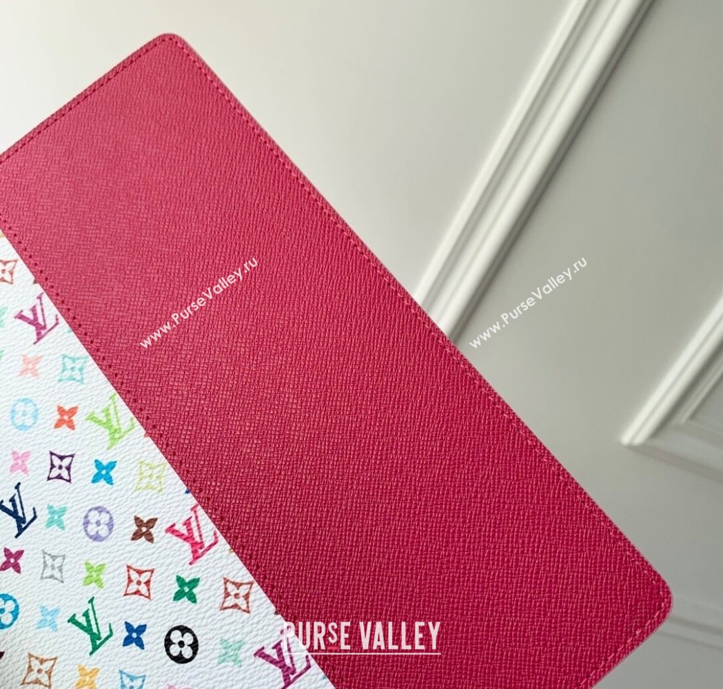 Louis Vuitton LV x TM Monogram Multicolore Emily Notebook Cover MM White 2025 GI1299 (KI-250120018)