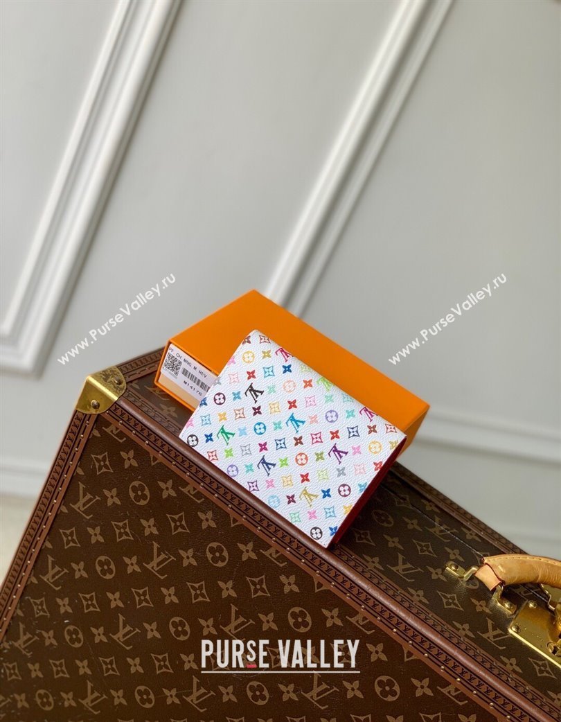 Louis Vuitton LV x TM Passport Cover in Multicolored Monogram Canvas White 2025 M14178 (KI-250120019)