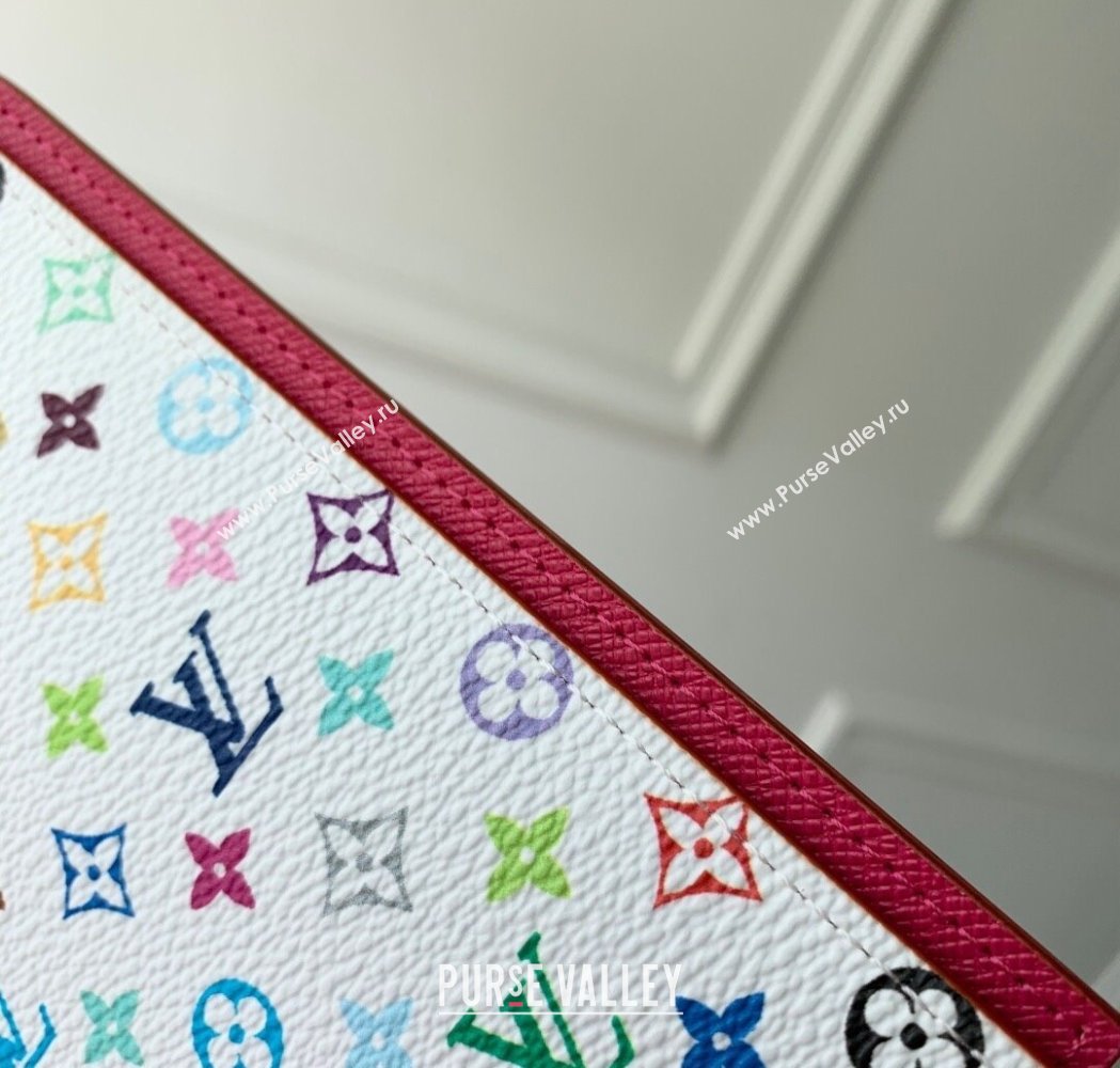 Louis Vuitton LV x TM Passport Cover in Multicolored Monogram Canvas White 2025 M14178 (KI-250120019)