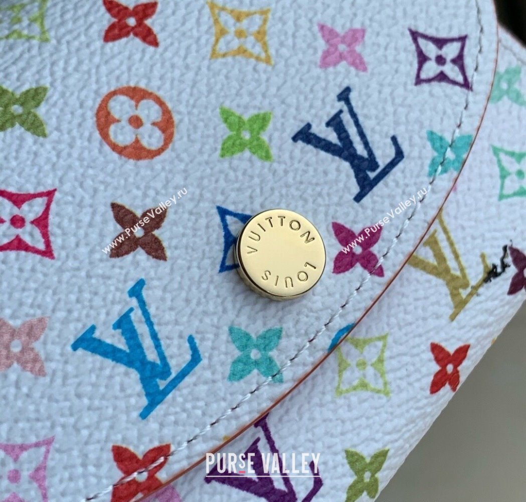 Louis Vuitton LV x TM Rosalie Coin Purse Wallet in Multicolored Monogram Canvas White 2025 M13399 (KI-250120010)