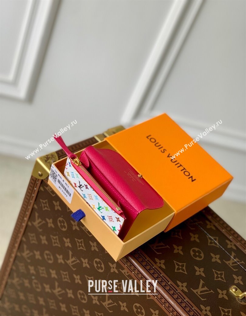 Louis Vuitton LV x TM Rosalie Coin Purse Wallet in Multicolored Monogram Canvas White 2025 M13399 (KI-250120010)