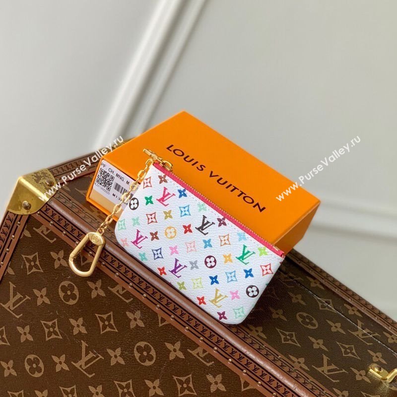 Louis Vuitton LV x TM Key Pouch in Multicolored Monogram Canvas White 2025 M13664 (KI-250120016)