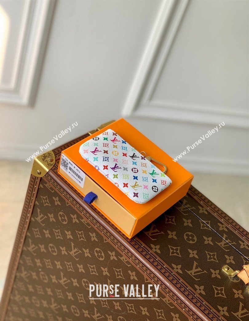 Louis Vuitton LV x TM Key Pouch in Multicolored Monogram Canvas White 2025 M13664 (KI-250120016)