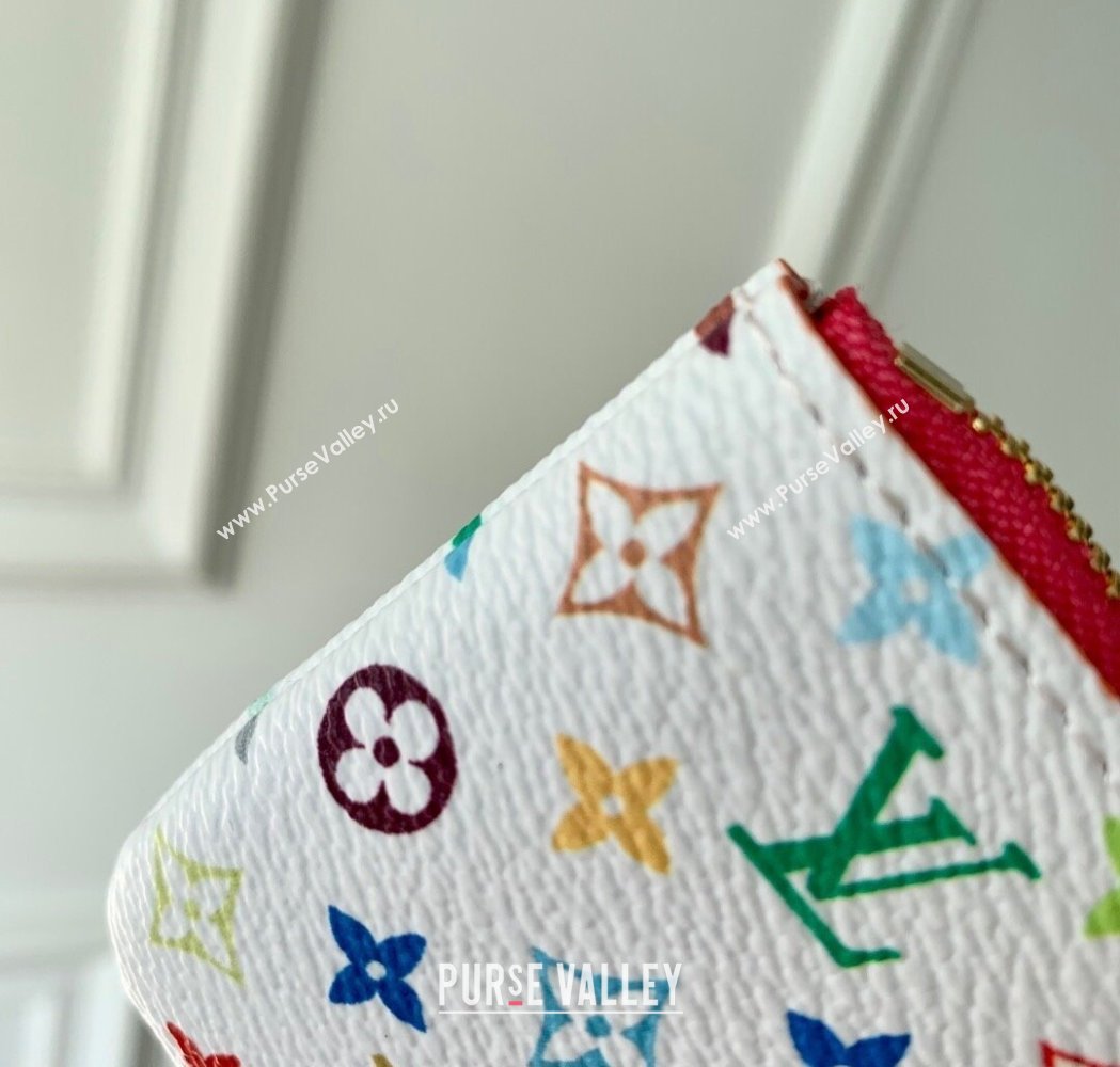 Louis Vuitton LV x TM Key Pouch in Multicolored Monogram Canvas White 2025 M13664 (KI-250120016)