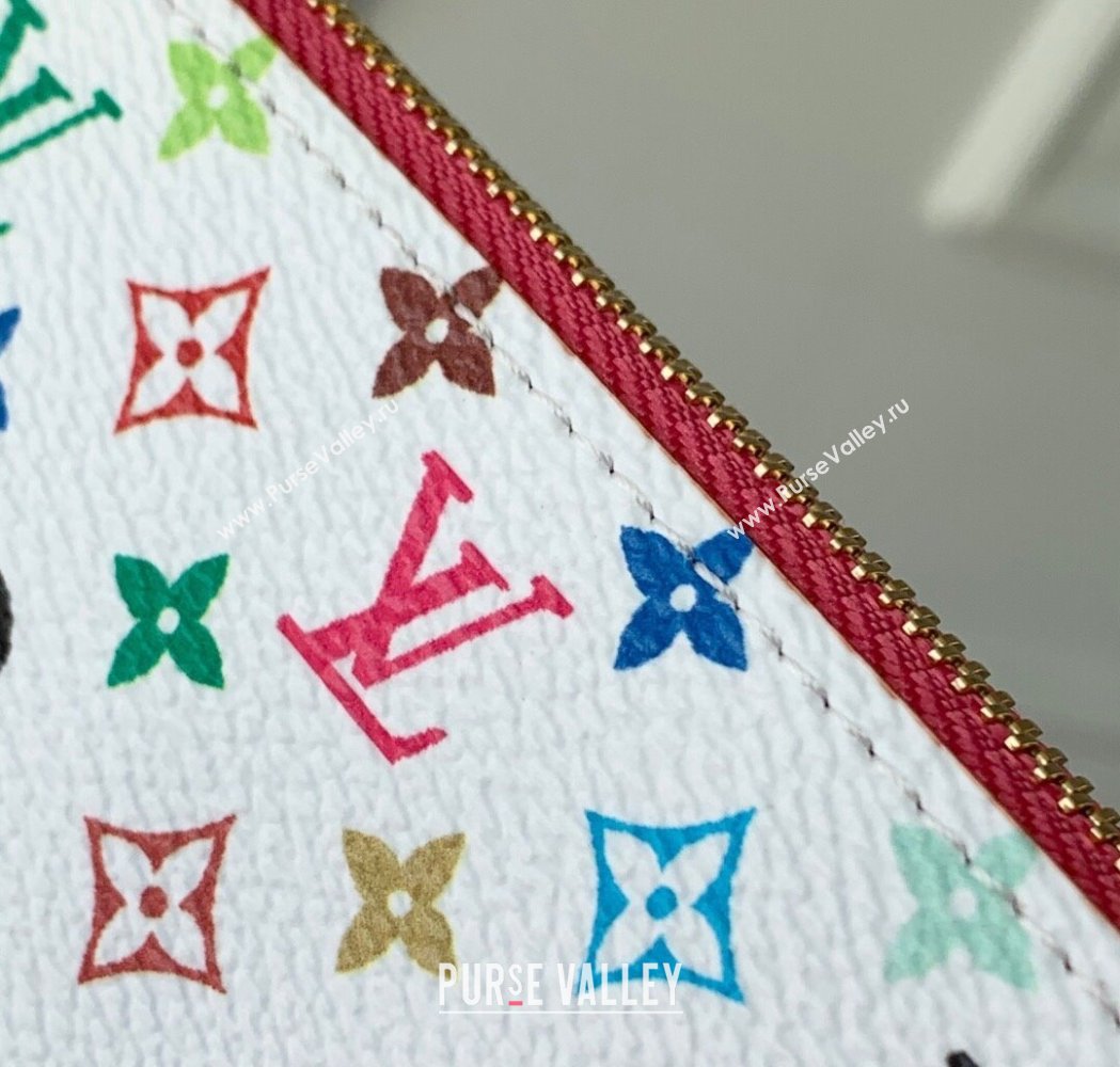 Louis Vuitton LV x TM Key Pouch in Multicolored Monogram Canvas White 2025 M13664 (KI-250120016)