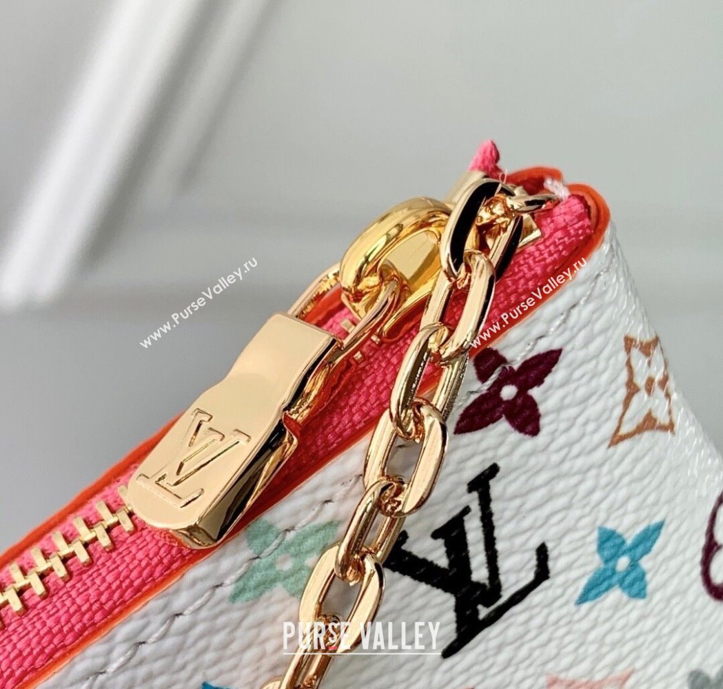 Louis Vuitton LV x TM Key Pouch in Multicolored Monogram Canvas White 2025 M13664 (KI-250120016)