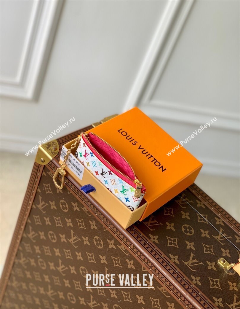 Louis Vuitton LV x TM Key Pouch in Multicolored Monogram Canvas White 2025 M13664 (KI-250120016)