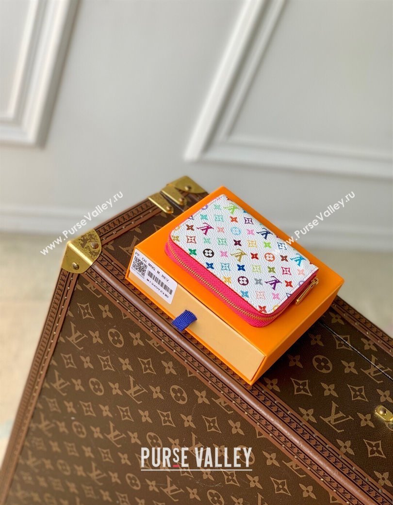 Louis Vuitton LV x TM Zippy Coin Purse Wallet in Multicolored Monogram Canvas White 2025 M13409 (KI-250120008)