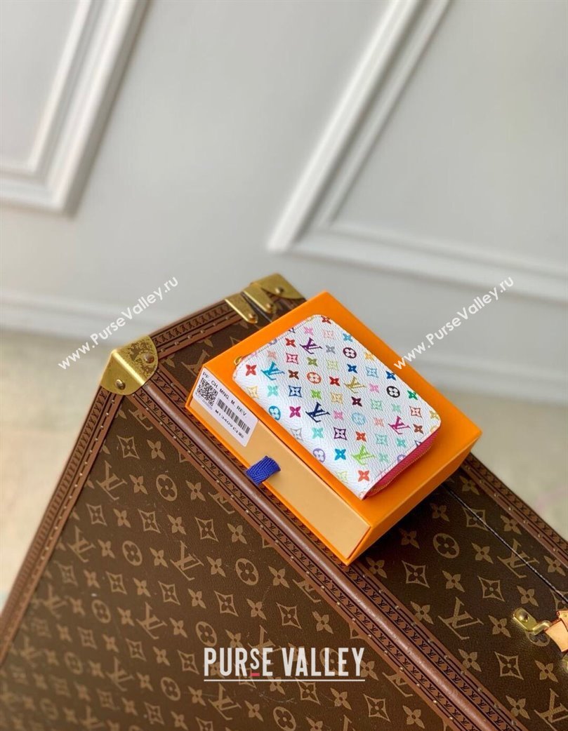 Louis Vuitton LV x TM Zippy Coin Purse Wallet in Multicolored Monogram Canvas White 2025 M13409 (KI-250120008)