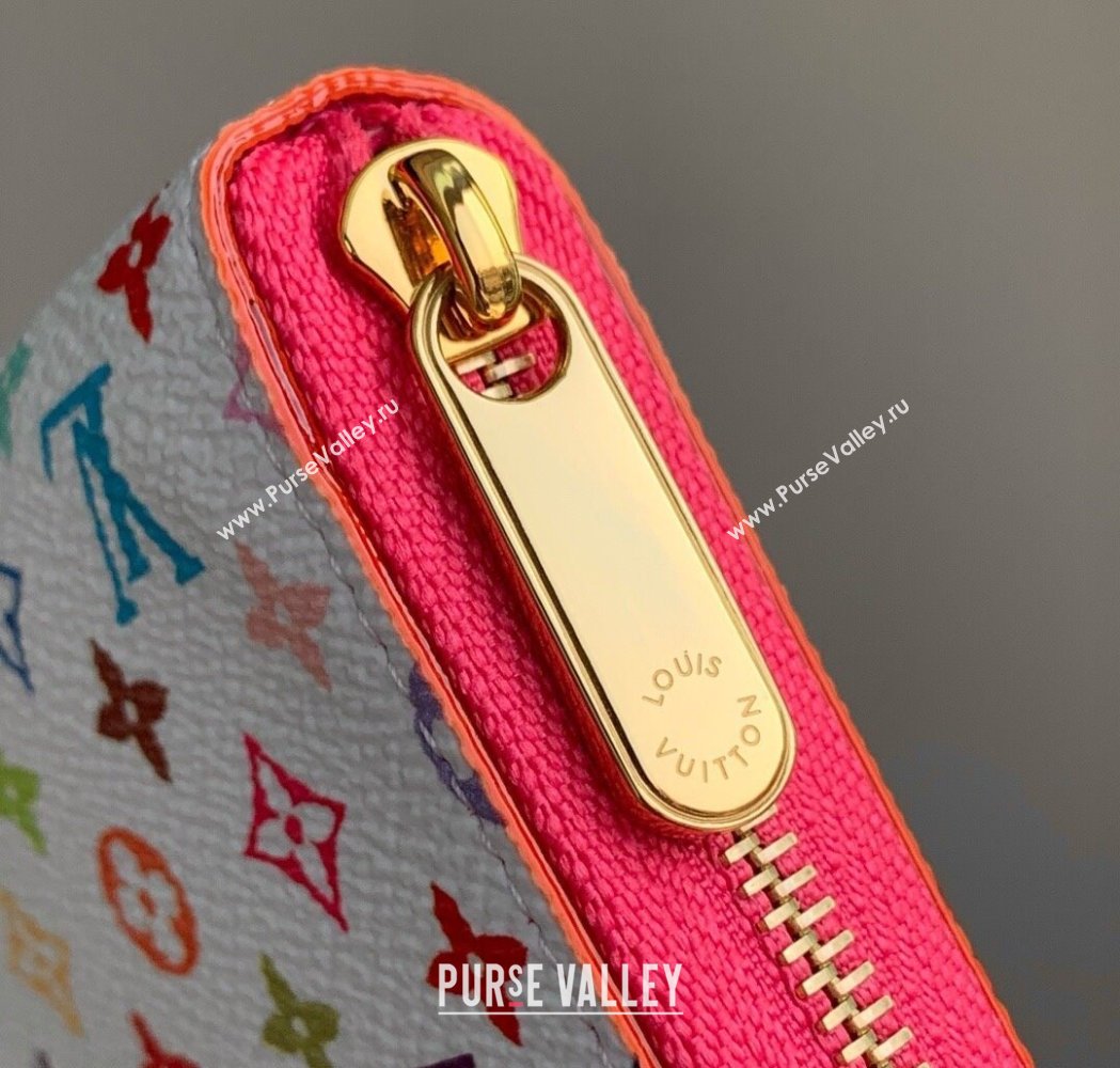 Louis Vuitton LV x TM Zippy Coin Purse Wallet in Multicolored Monogram Canvas White 2025 M13409 (KI-250120008)