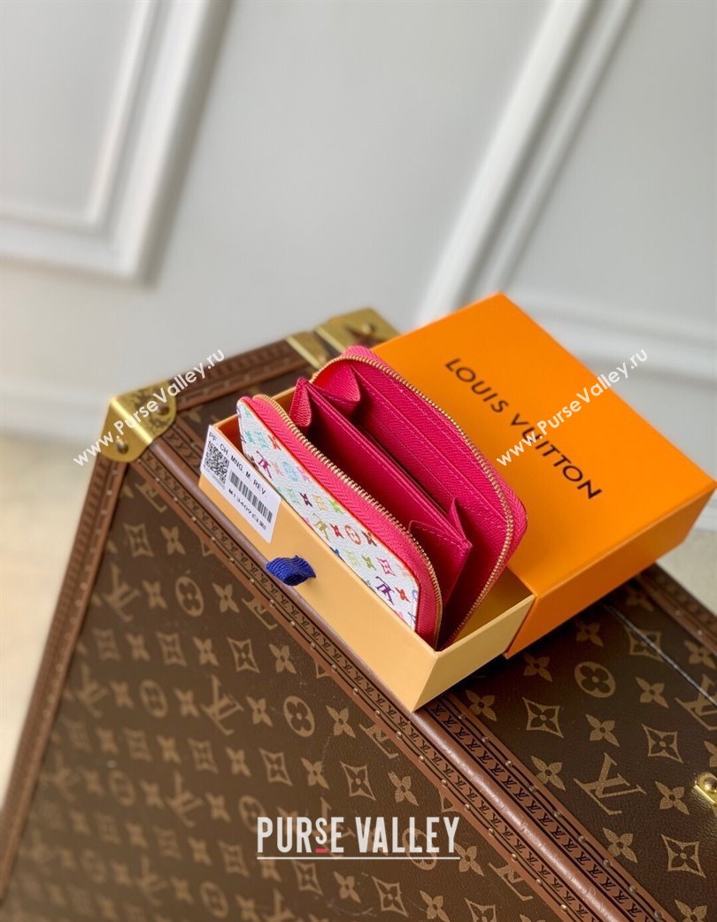 Louis Vuitton LV x TM Zippy Coin Purse Wallet in Multicolored Monogram Canvas White 2025 M13409 (KI-250120008)