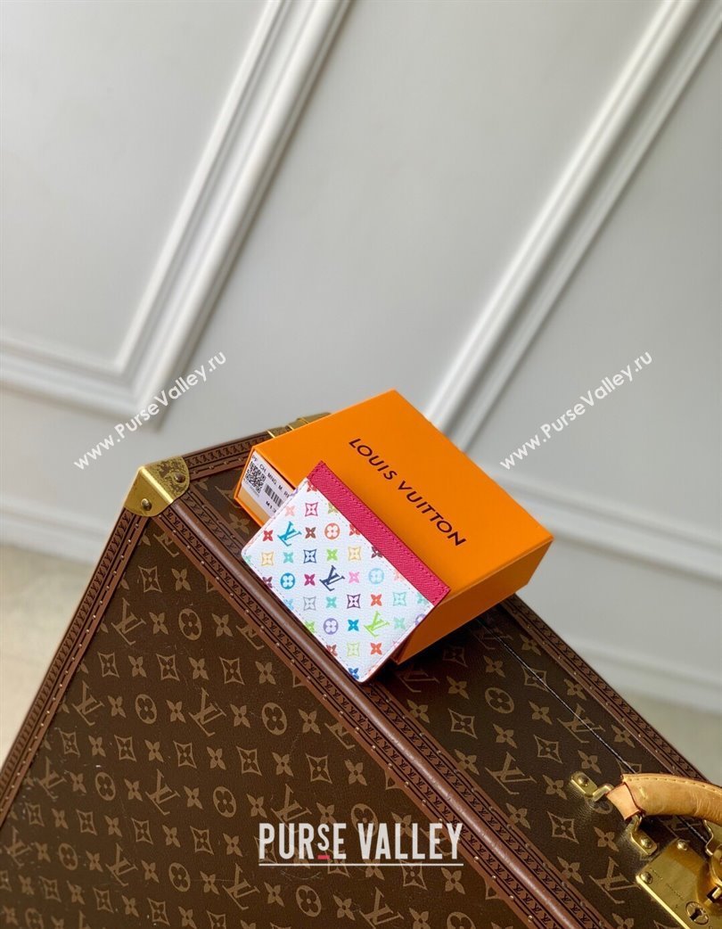 Louis Vuitton LV x TM Card Holder Wallet in Multicolored Monogram Canvas White 2025 M13403 (KI-250120014)