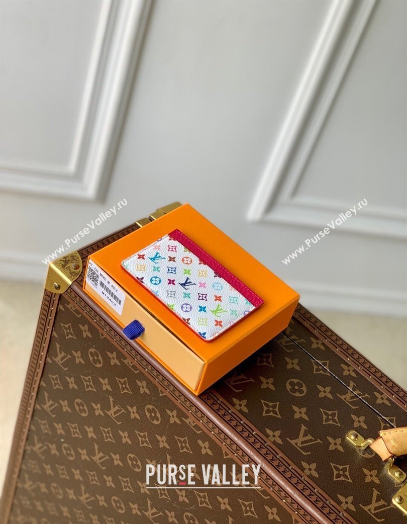 Louis Vuitton LV x TM Card Holder Wallet in Multicolored Monogram Canvas White 2025 M13403 (KI-250120014)