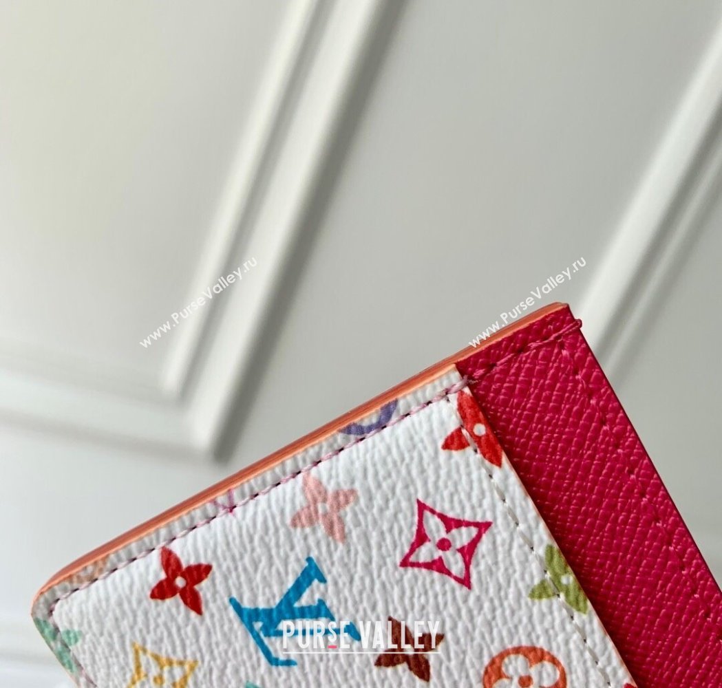 Louis Vuitton LV x TM Card Holder Wallet in Multicolored Monogram Canvas White 2025 M13403 (KI-250120014)