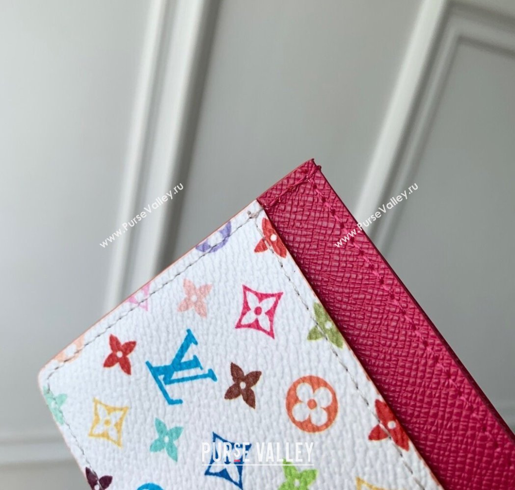 Louis Vuitton LV x TM Card Holder Wallet in Multicolored Monogram Canvas White 2025 M13403 (KI-250120014)