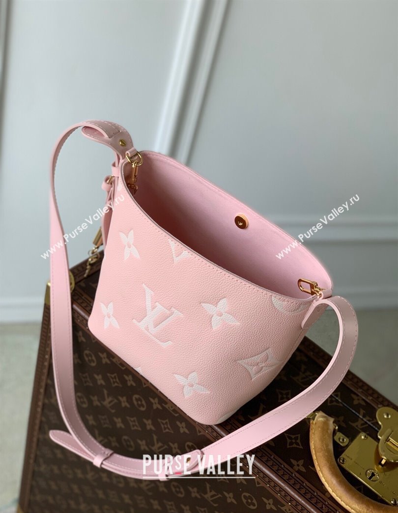 Louis Vuitton All In BB Bucket Bag in Embossed Leather M13480 Pink 2025 (KI-250120021)