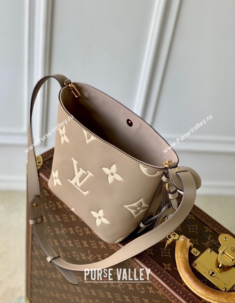 Louis Vuitton All In BB Bucket Bag in Embossed Leather M13480 Grey 2025 (KI-250120022)