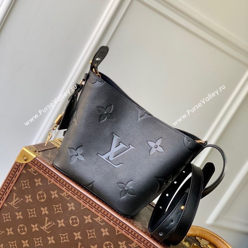 Louis Vuitton All In BB Bucket Bag in Embossed Leather M13480 Black 2025 (KI-250120023)