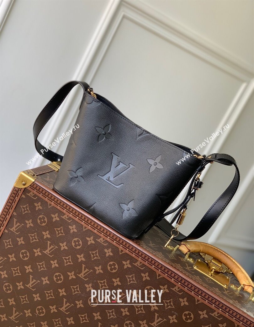 Louis Vuitton All In BB Bucket Bag in Embossed Leather M13480 Black 2025 (KI-250120023)