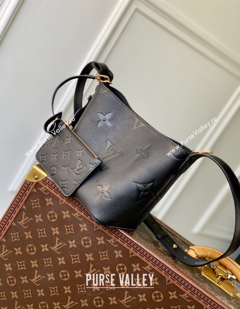 Louis Vuitton All In BB Bucket Bag in Embossed Leather M13480 Black 2025 (KI-250120023)