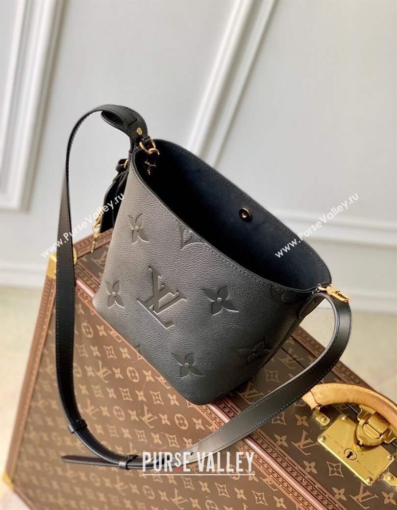 Louis Vuitton All In BB Bucket Bag in Embossed Leather M13480 Black 2025 (KI-250120023)