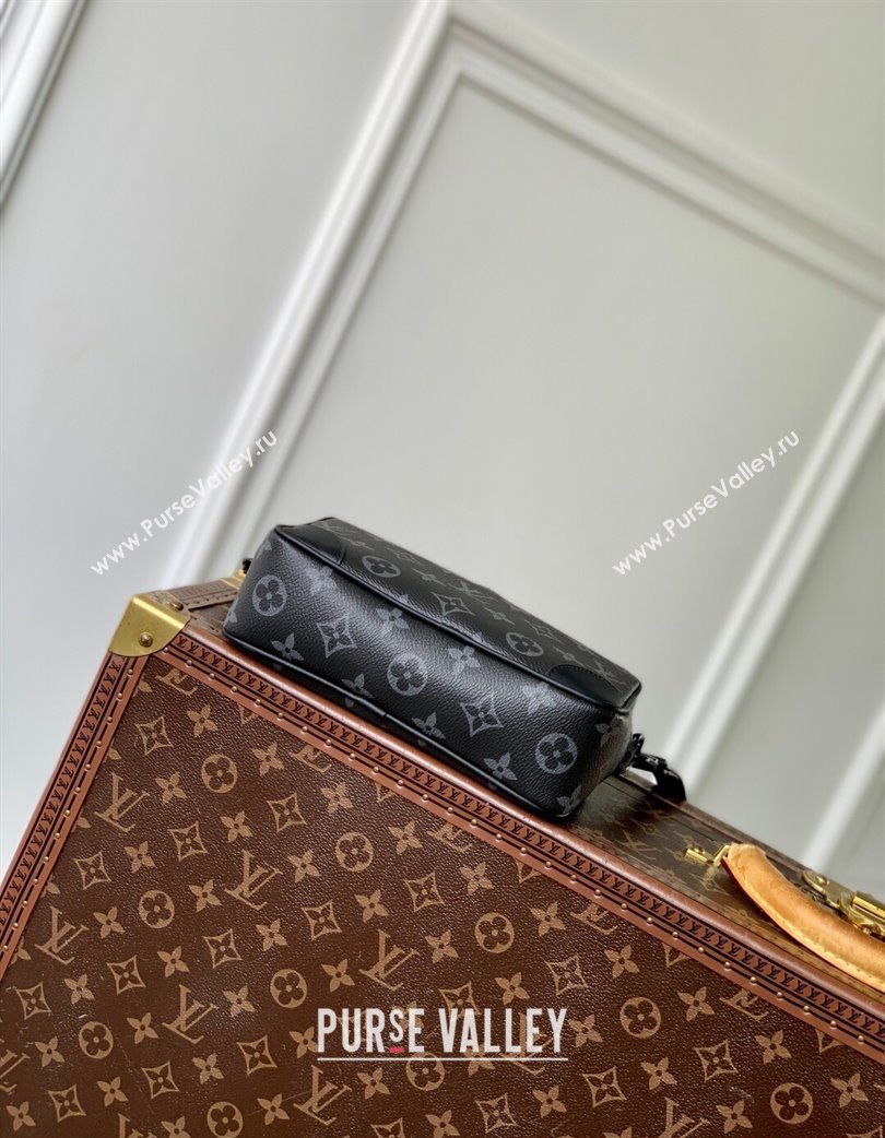 Louis Vuitton Mens Trocadero Wearable Wallet Mini Bag in Black Monogram Eclipse Canvas 2025 M14253 (KI-250120024)