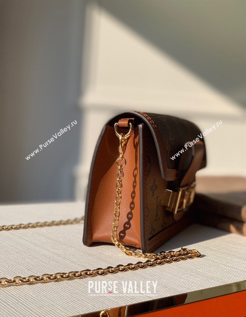 Louis Vuitton Dauphine Chain Wallet Mini Bag in Monogram Reverse Canvas M68746 2025 (KI-250120073)