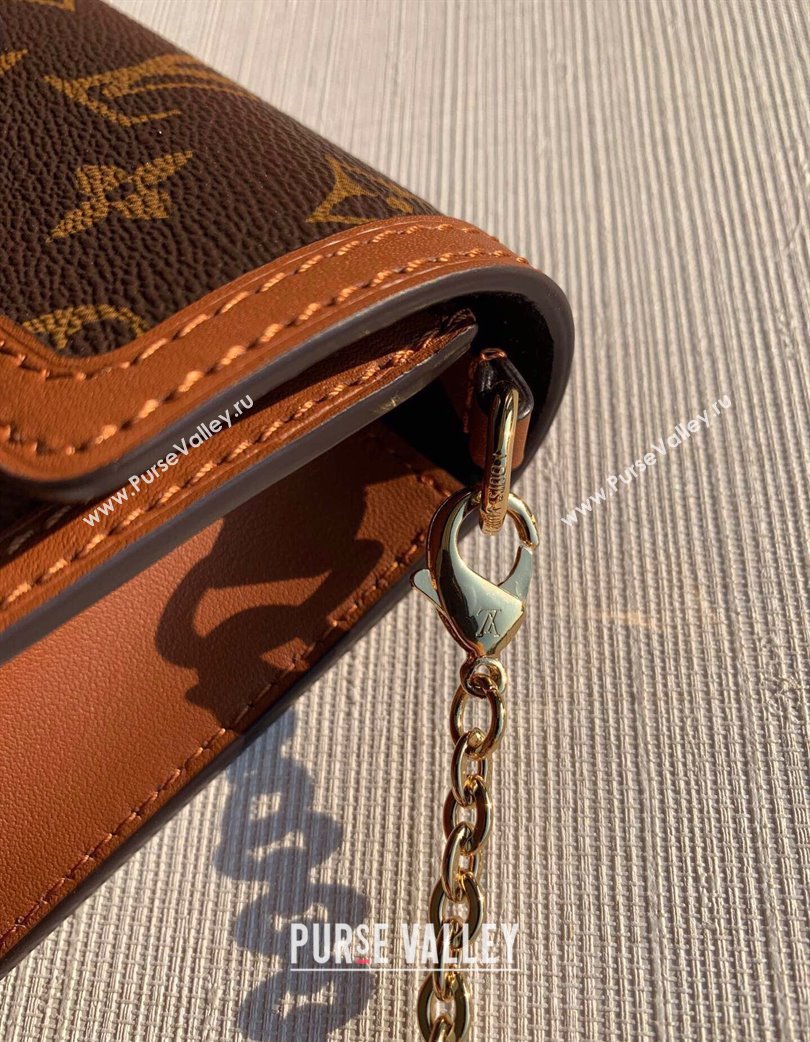 Louis Vuitton Dauphine Chain Wallet Mini Bag in Monogram Reverse Canvas M68746 2025 (KI-250120073)