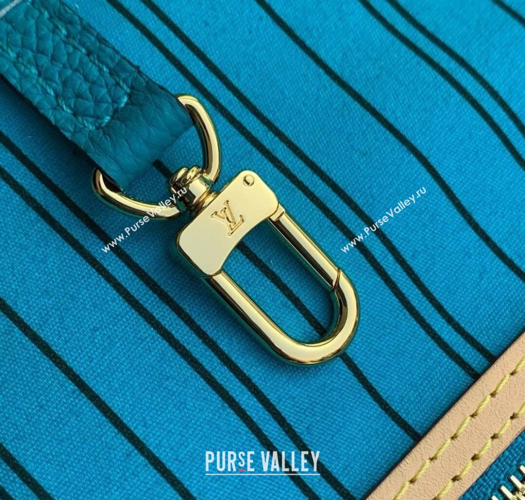Louis Vuitton Neverfull Bandouliere Inside Out MM Tote bag Monogram Canvas/Blue Textile 2025 M12096 (KI-250120080)