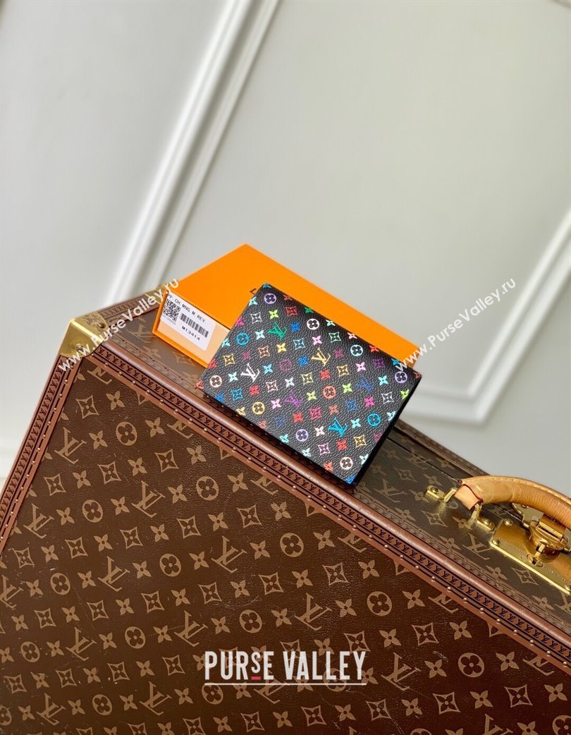 Louis Vuitton LV x TM Passport Cover in Multicolored Monogram Canvas Black 2025 M13414 (KI-250120006)