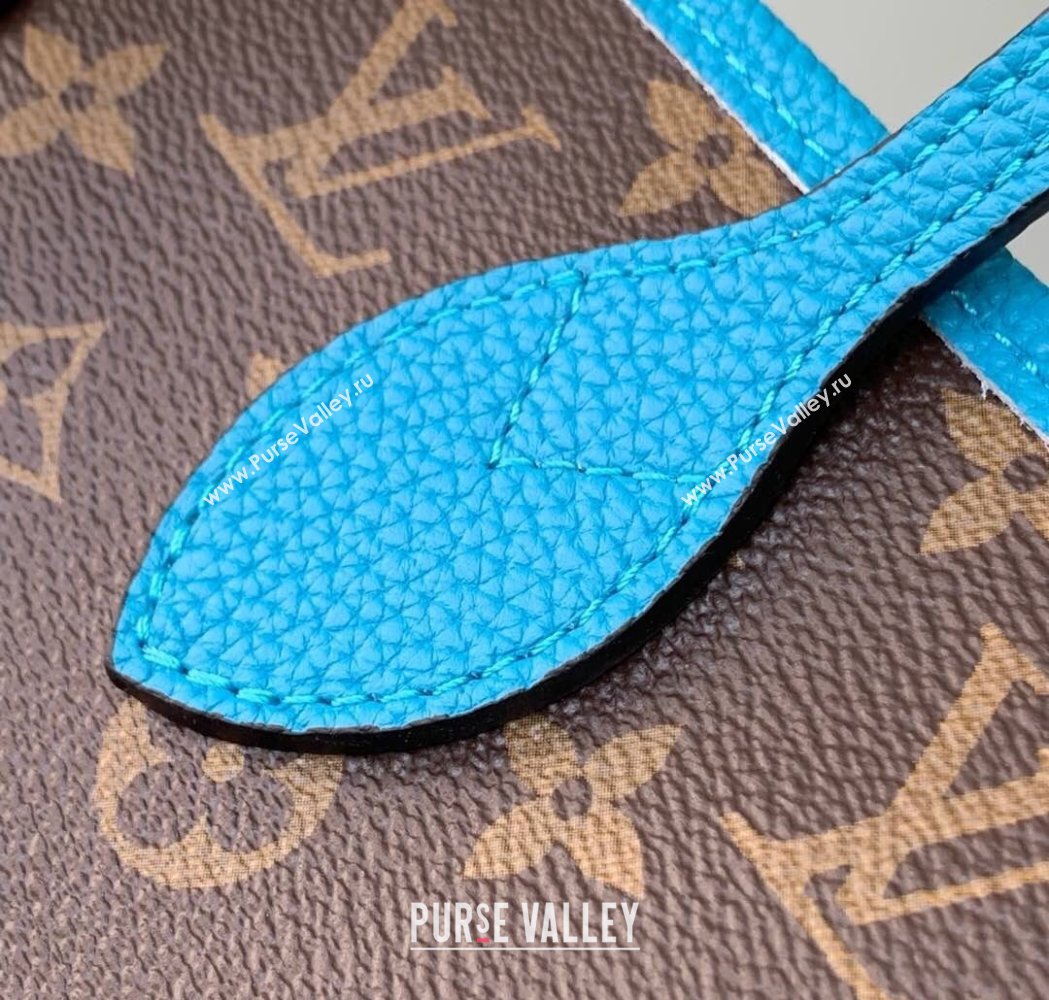 Louis Vuitton Neverfull Bandouliere Inside Out MM Tote bag Monogram Canvas/Blue Textile 2025 M12096 (KI-250120080)