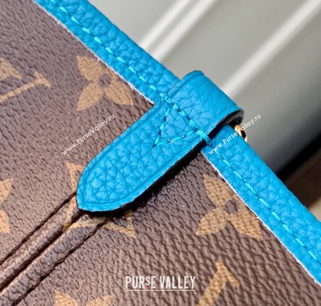 Louis Vuitton Neverfull Bandouliere Inside Out MM Tote bag Monogram Canvas/Blue Textile 2025 M12096 (KI-250120080)