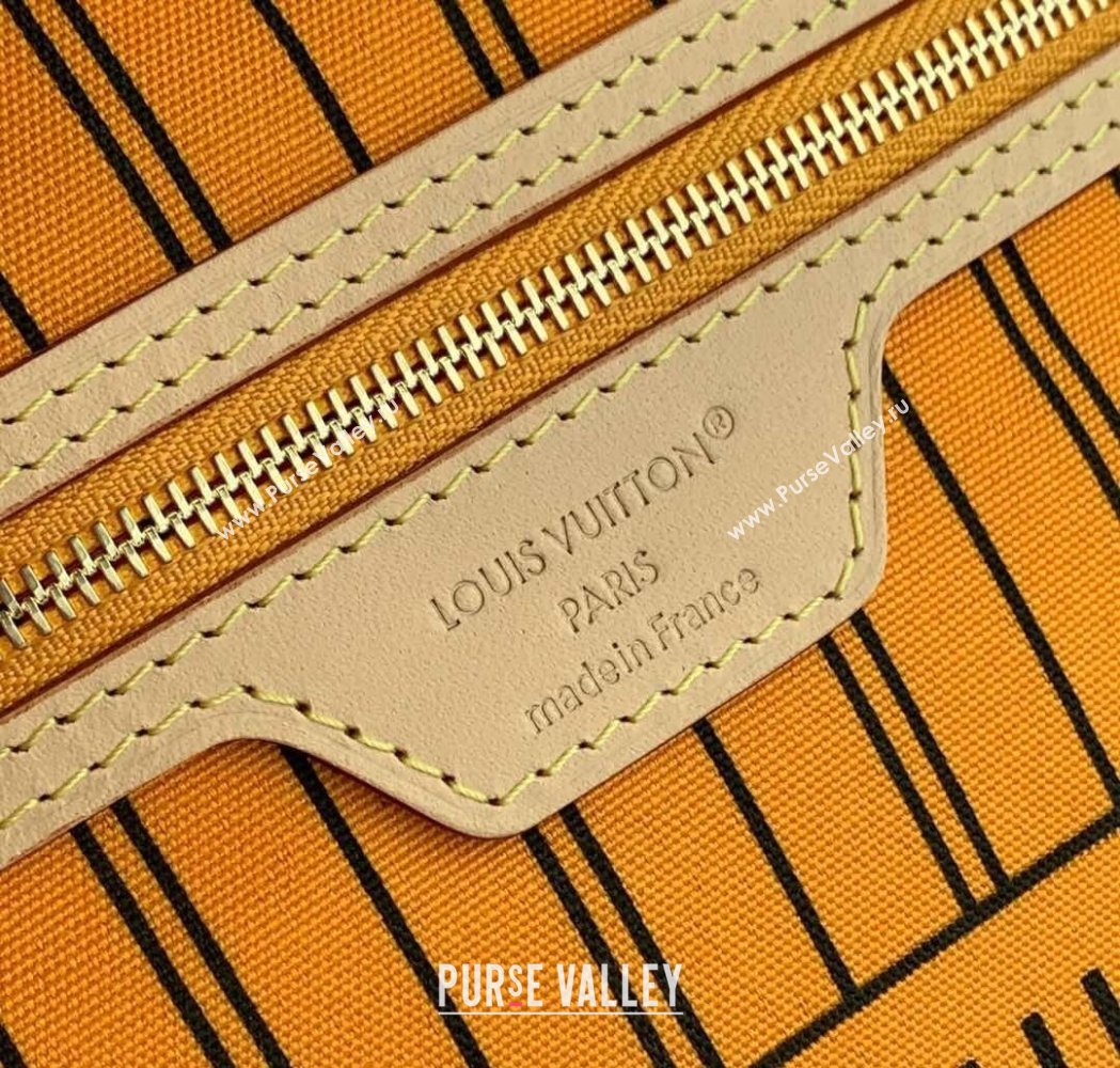 Louis Vuitton Neverfull Bandouliere Inside Out MM Tote bag Monogram Canvas/Yellow Textile 2025 M11947 (KI-250120082)