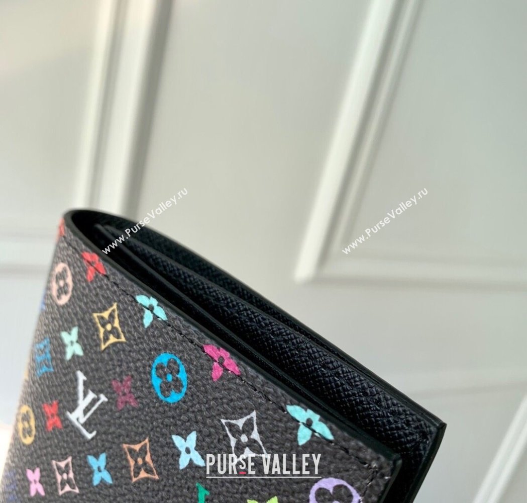 Louis Vuitton LV x TM Passport Cover in Multicolored Monogram Canvas Black 2025 M13414 (KI-250120006)