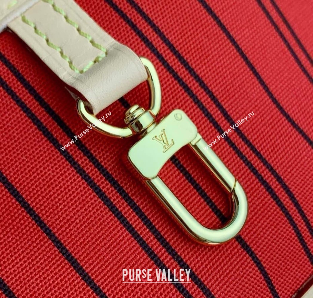 Louis Vuitton Neverfull Bandouliere Inside Out MM Tote bag Monogram Canvas/Red Textile 2024 M12096 (KI-250120081)