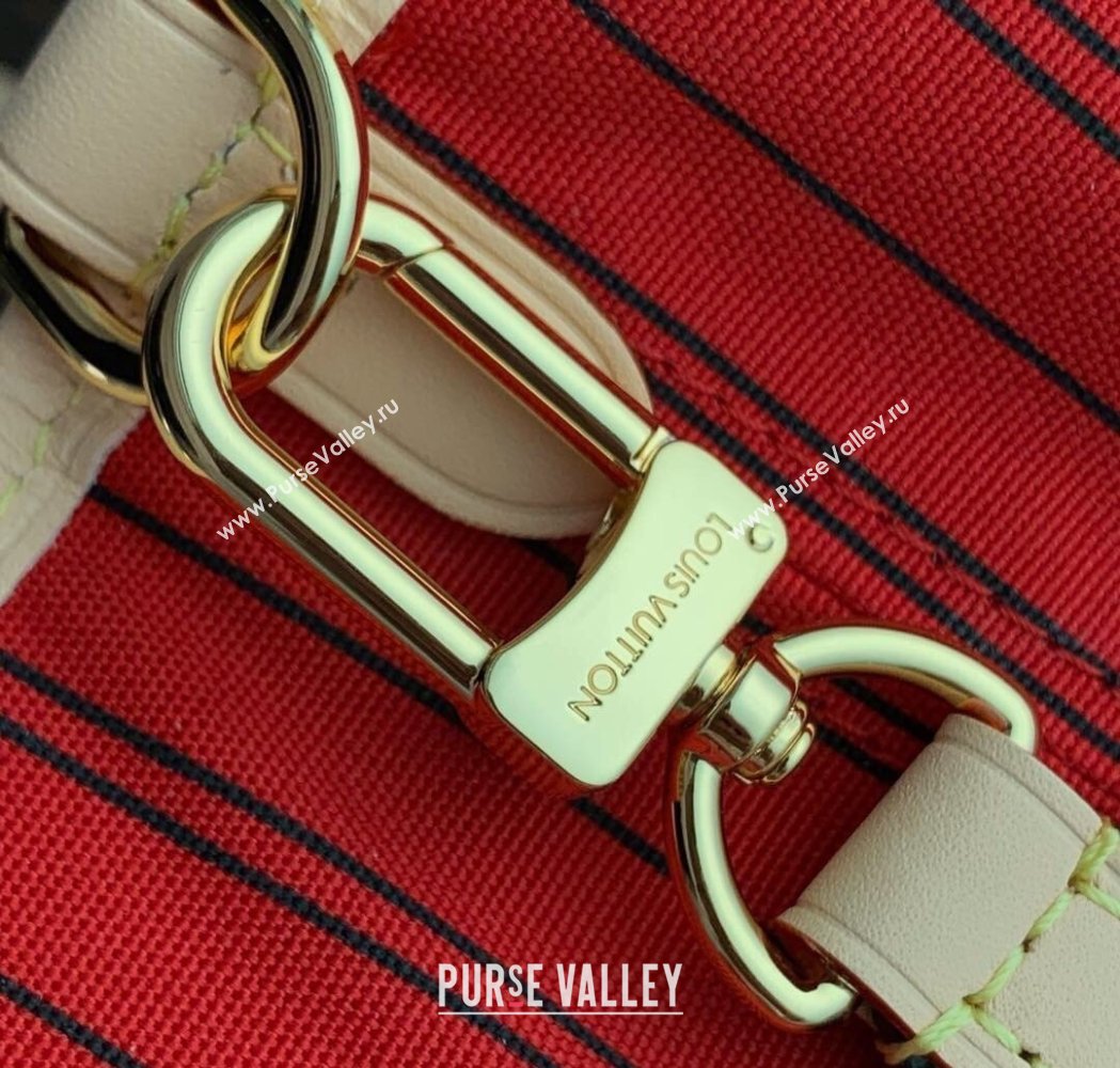 Louis Vuitton Neverfull Bandouliere Inside Out MM Tote bag Monogram Canvas/Red Textile 2024 M12096 (KI-250120081)