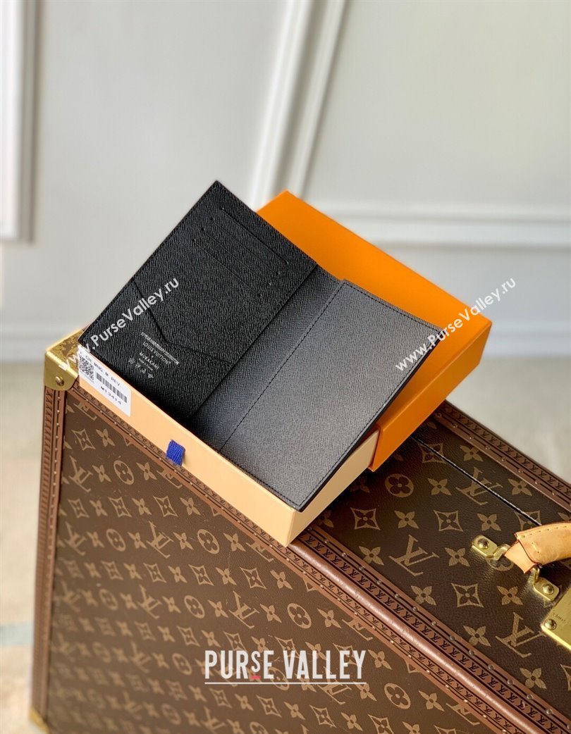 Louis Vuitton LV x TM Passport Cover in Multicolored Monogram Canvas Black 2025 M13414 (KI-250120006)