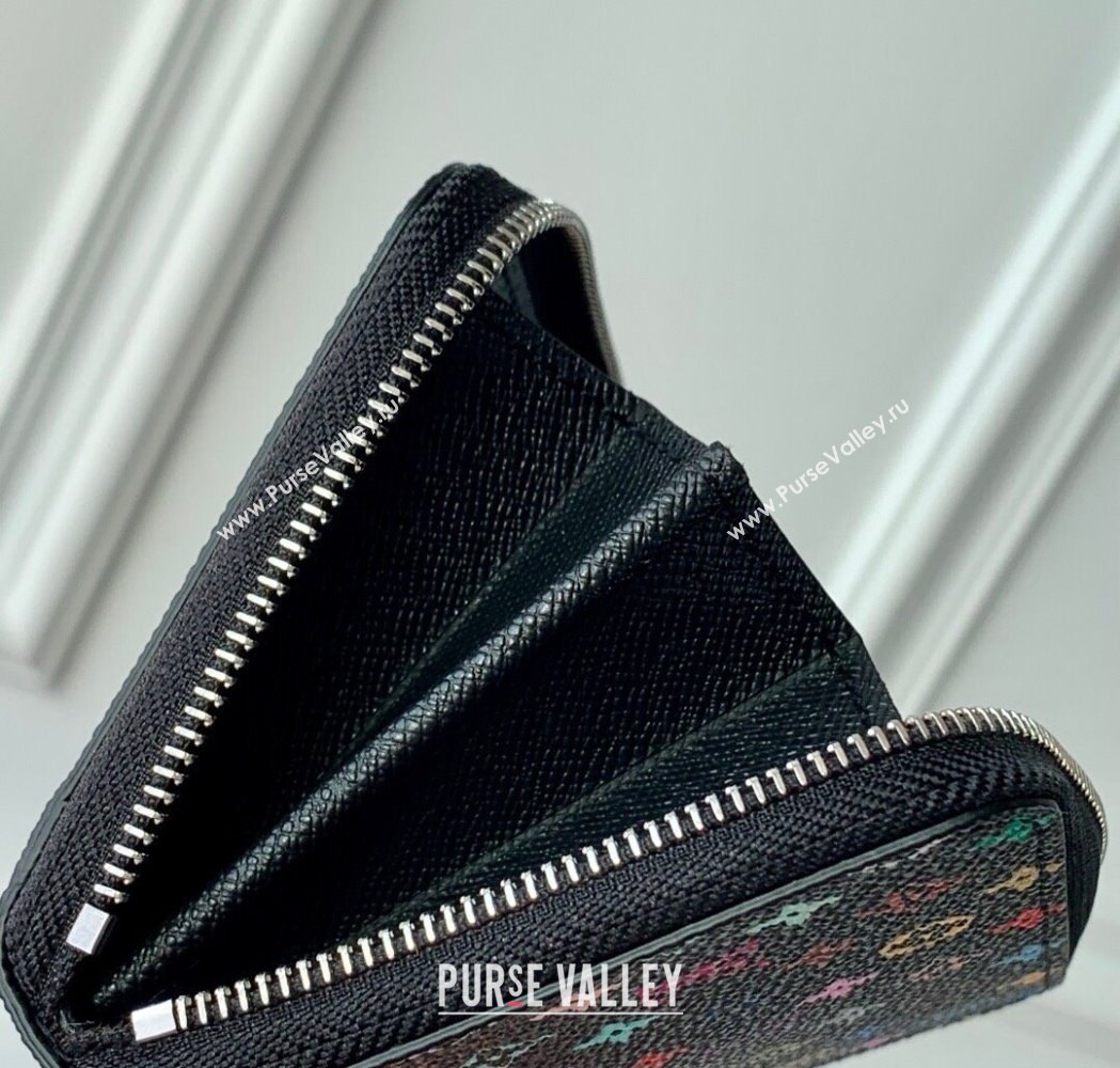 Louis Vuitton LV x TM Zippy Coin Purse Wallet in Multicolored Monogram Canvas Black 2025 M13409 (KI-250120007)