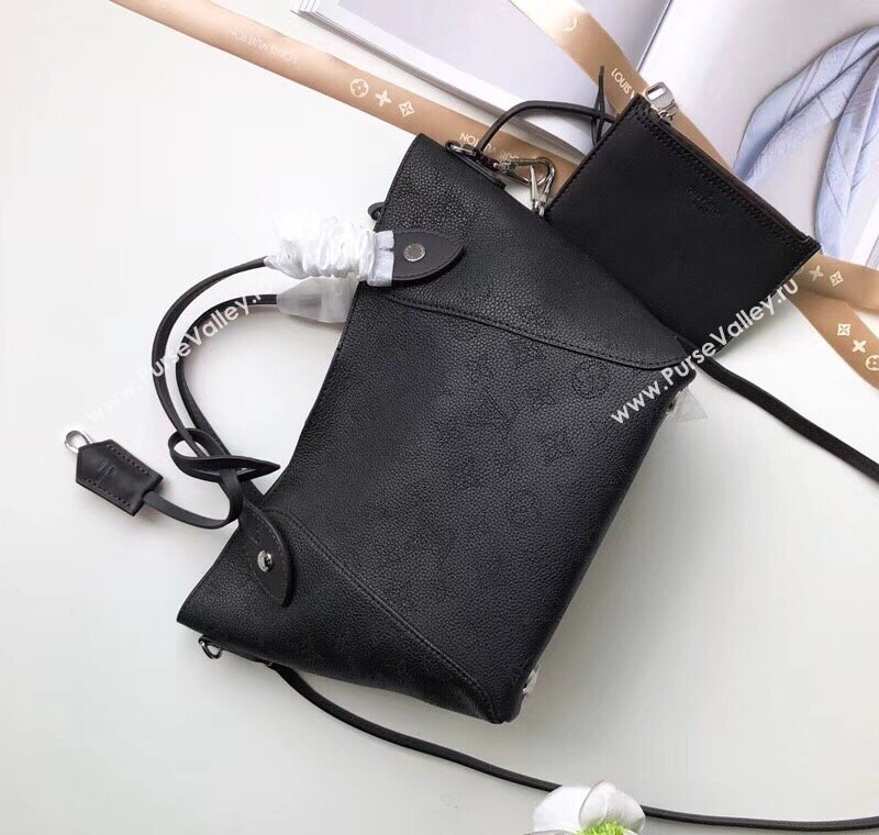 Louis Vuitton Mahina Hina PM Tote Bag in Monogram Perforated Calfskin M54351 Black 2025 (KI-250120095)