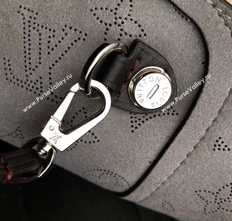 Louis Vuitton Mahina Hina PM Tote Bag in Monogram Perforated Calfskin M54351 Black 2025 (KI-250120095)