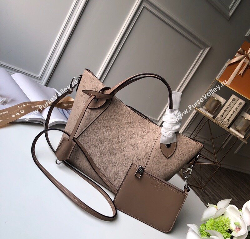 Louis Vuitton Mahina Hina PM Tote Bag in Monogram Perforated Calfskin M54353 Galet Grey 2025 (KI-250120098)